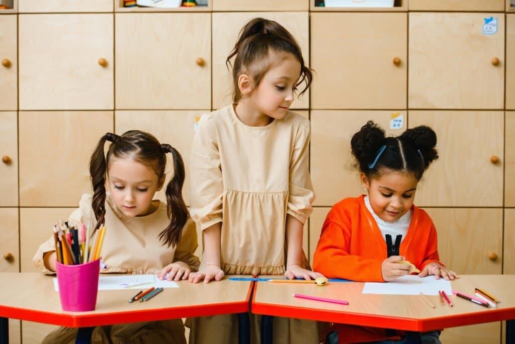 Young child demonstrating leadership skills in homeschooling activities